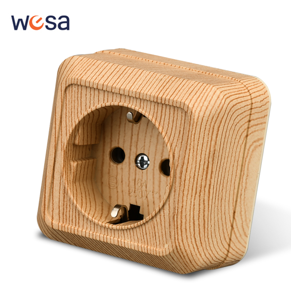 Outdoor Power Usa - WESA Wood Wall Surface Socket Plug