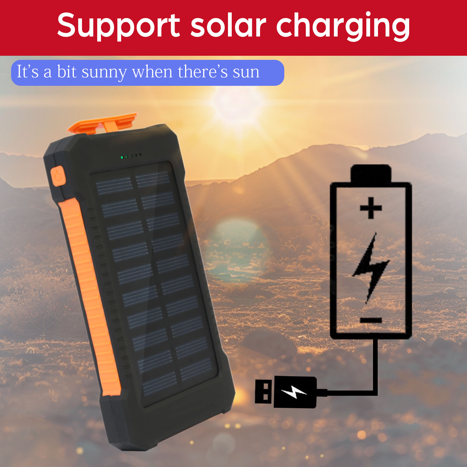 26800mAh Solar Power Bank Wire - огляд і ціна Outdoor Power Board Box