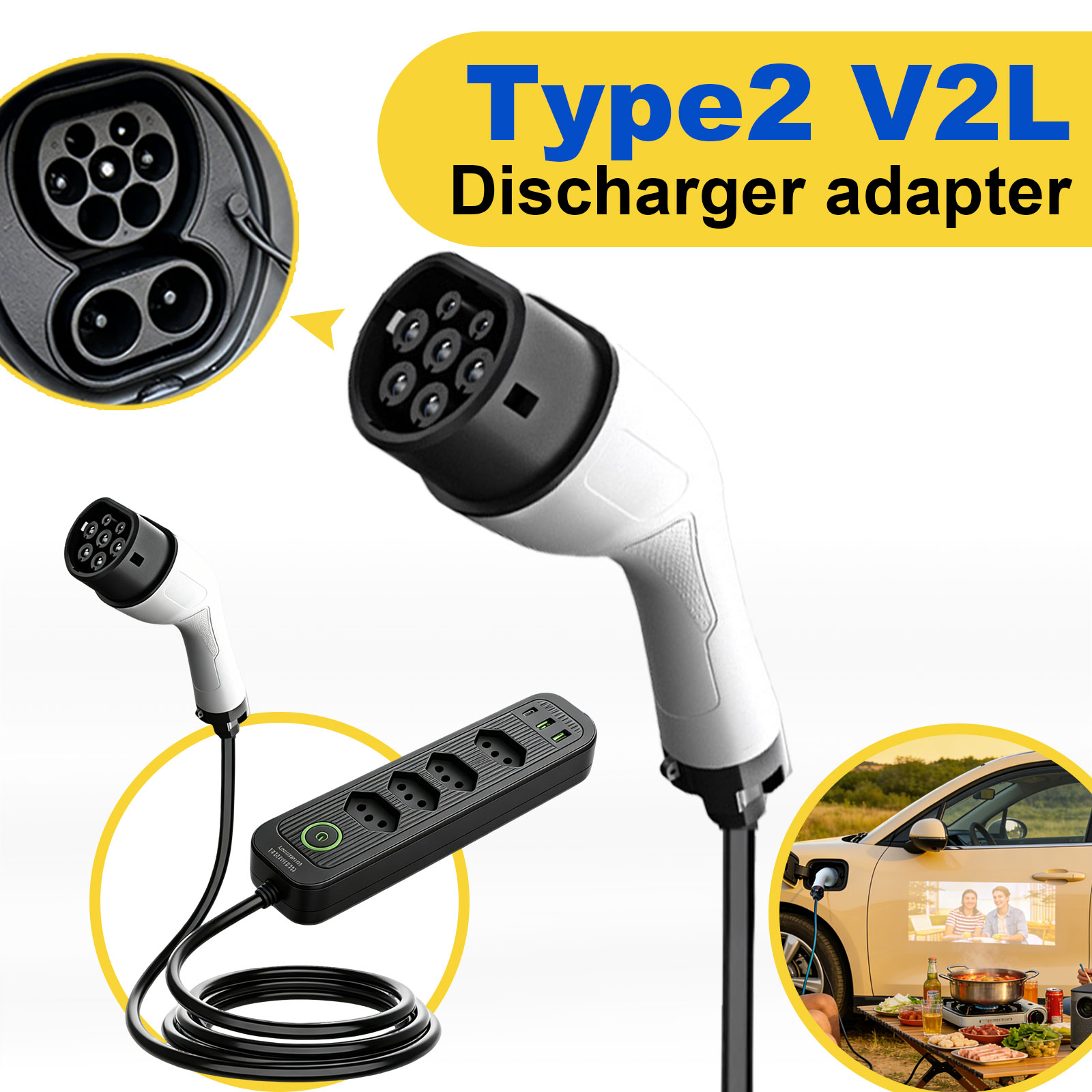 Type2 V2L Discharge Adapter 16 - огляд і ціна Outdoor Power Usa