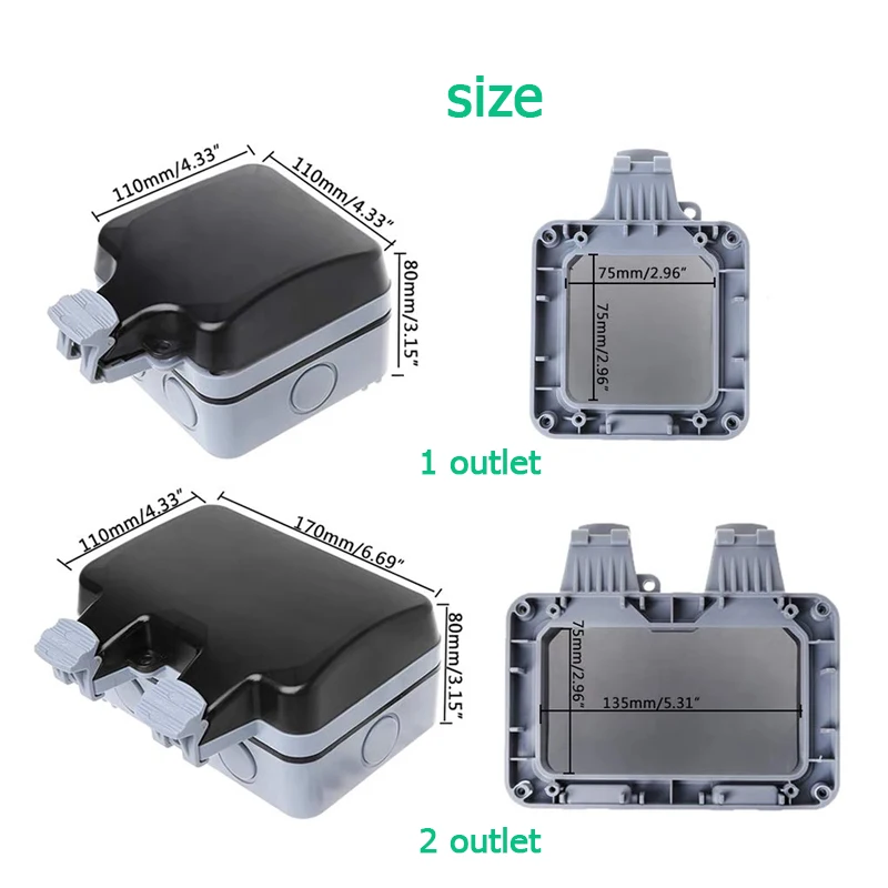 EU KR Outdoor Wall Waterproof  - огляд і ціна Outdoor Power Usa