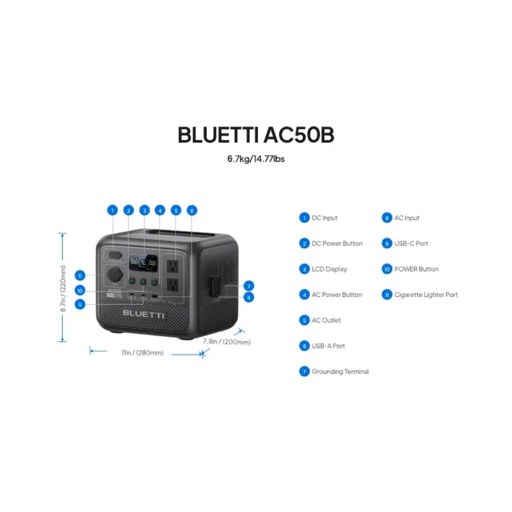 BLUETTI AC50B Portable Power S - огляд і ціна Outdoor Power Usa