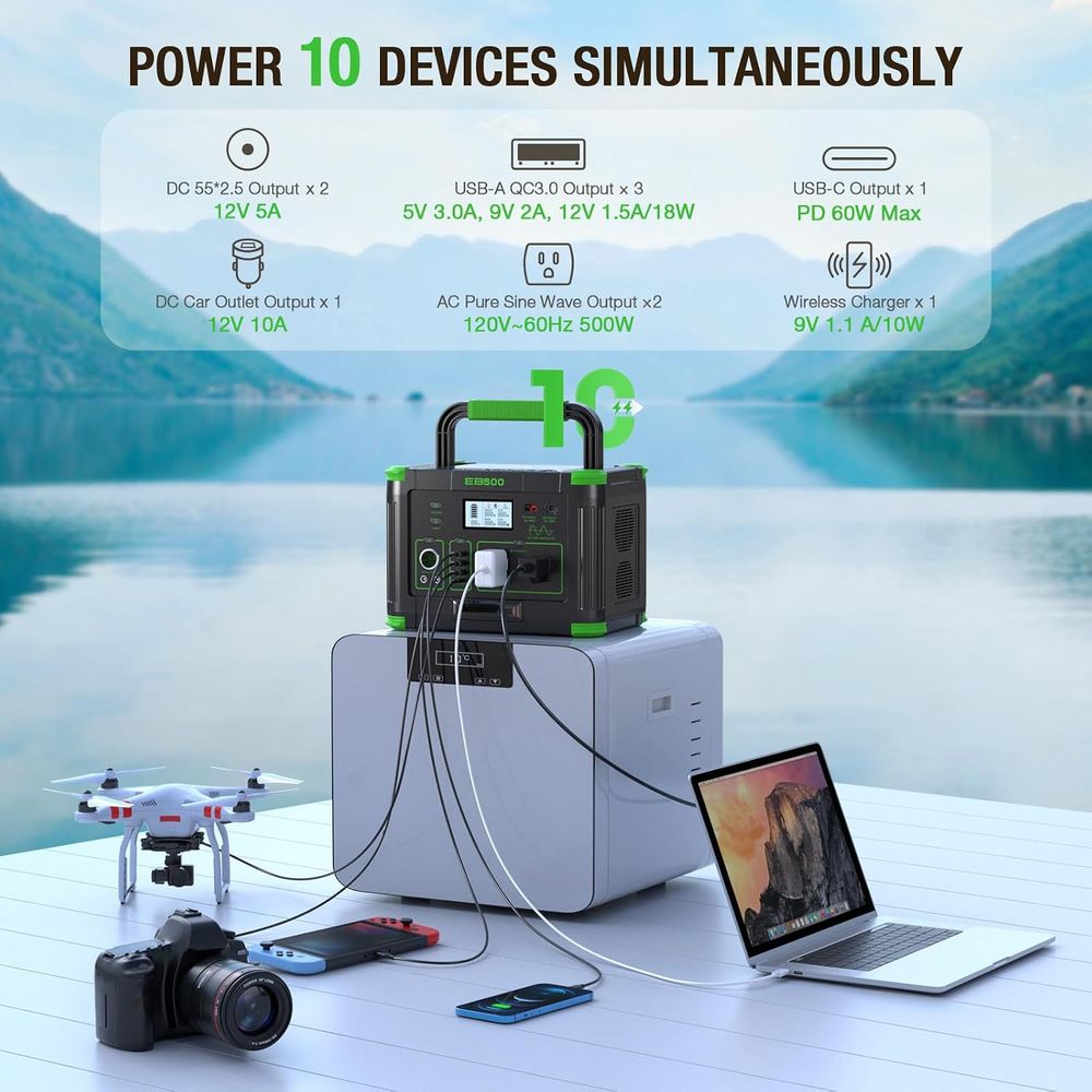 500W Portable Power Station 51 - огляд і ціна Outdoor Power Port